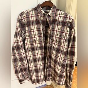 Eddie Bauer Men's Flannel Plaid Shirt - Red, Green, Black, Yellow